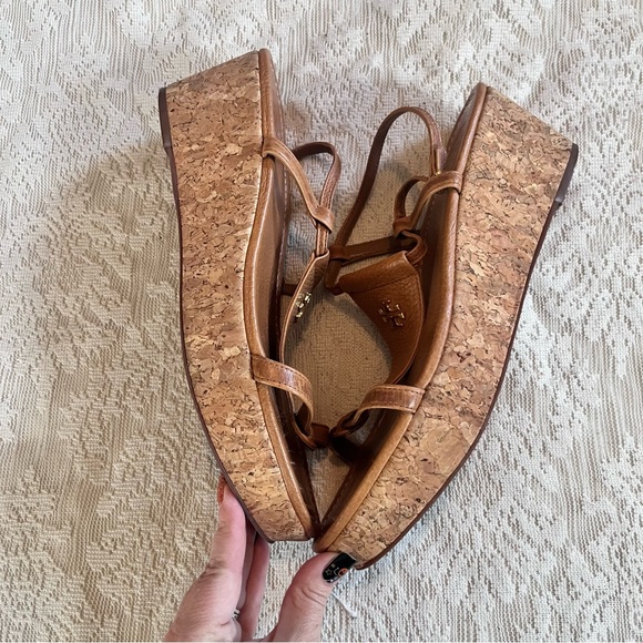 Tory Burch leather thong adjustable wedge sandals - Picture 8 of 11